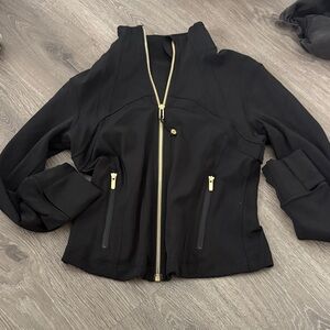 Lululemon Black Women's define Jacket with Gold Accents